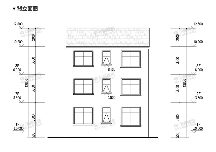 9x19米帶堂屋新農(nóng)村別墅設計圖紙