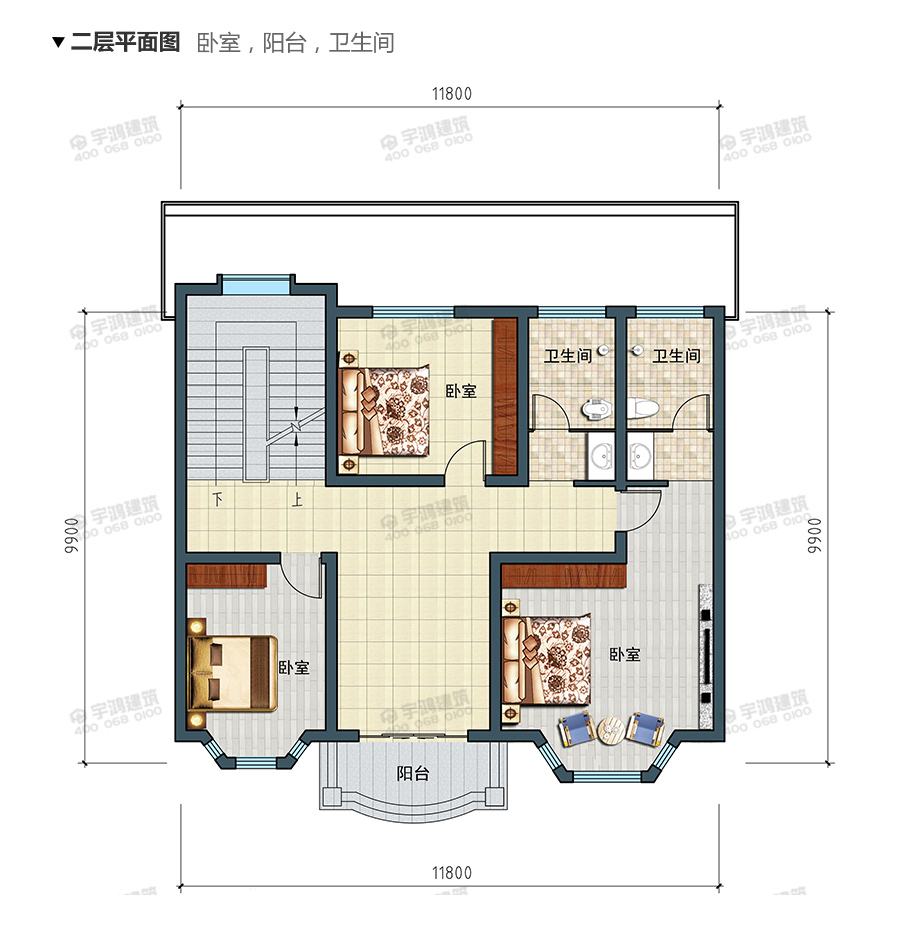 9x19米帶堂屋新農(nóng)村別墅設計圖紙