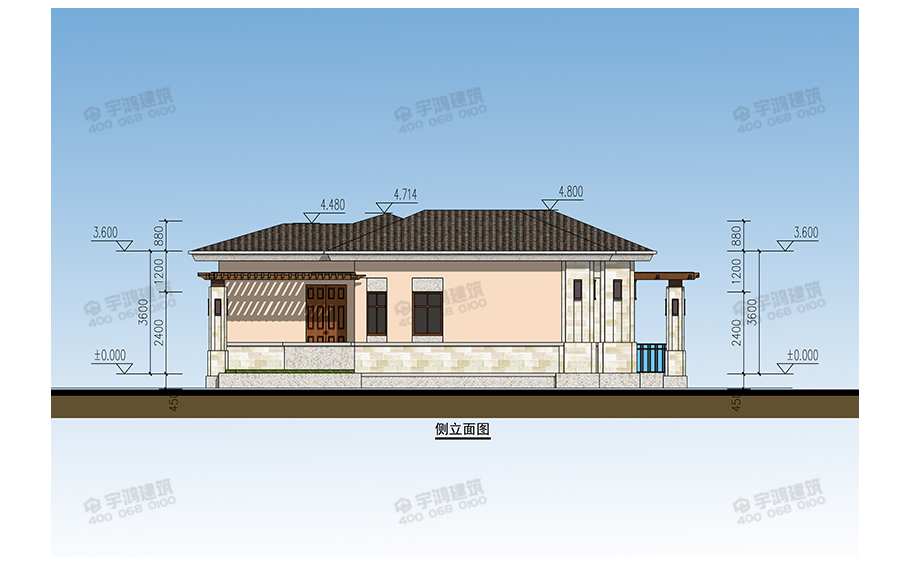 鄉(xiāng)下建房一層別墅戶型圖及效果圖，時(shí)尚又實(shí)惠