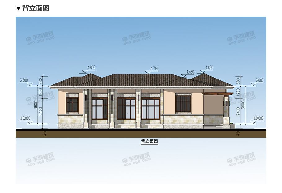 鄉(xiāng)下建房一層別墅戶型圖及效果圖，時(shí)尚又實(shí)惠