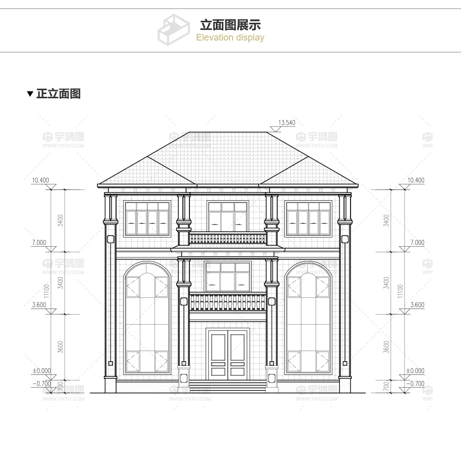 2019最新農(nóng)村自建房設計圖歐式三層